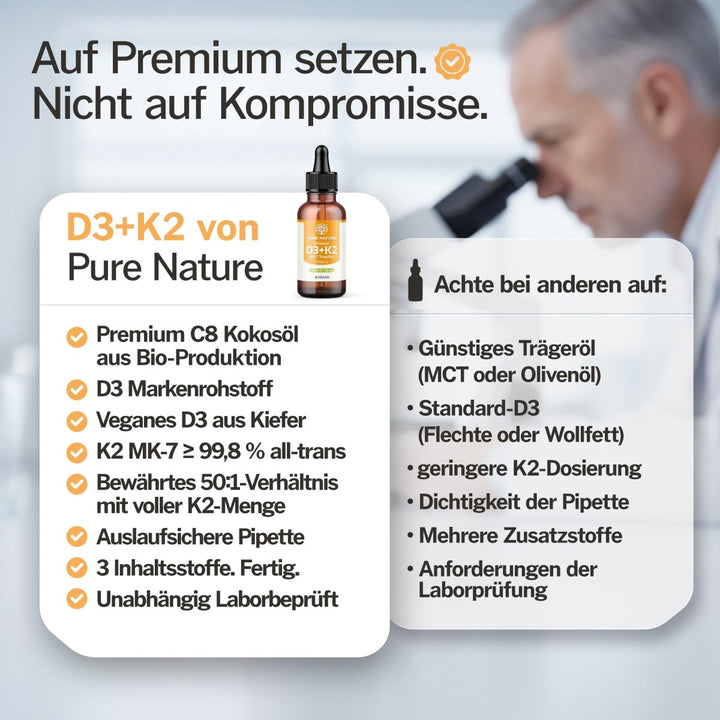 Vitamin D3 K2 Tropfen MCT-Öl 1000 I.E.
