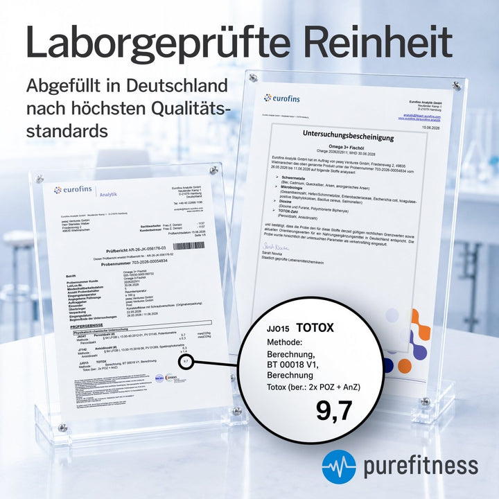 Purefitness Omega 3 Fischöl Kapseln – 2000 mg Triglycerid Form