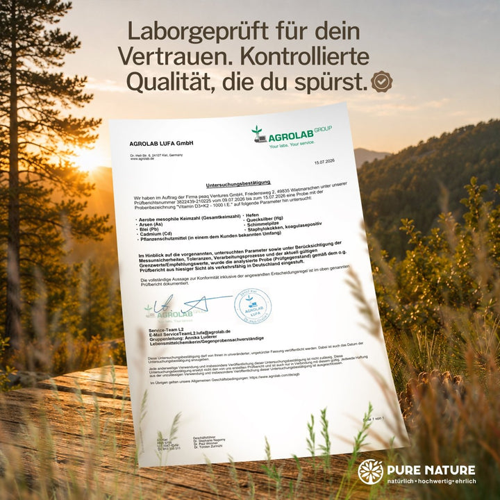 Vitamin D3 K2 Tropfen MCT-Öl 1000 I.E.