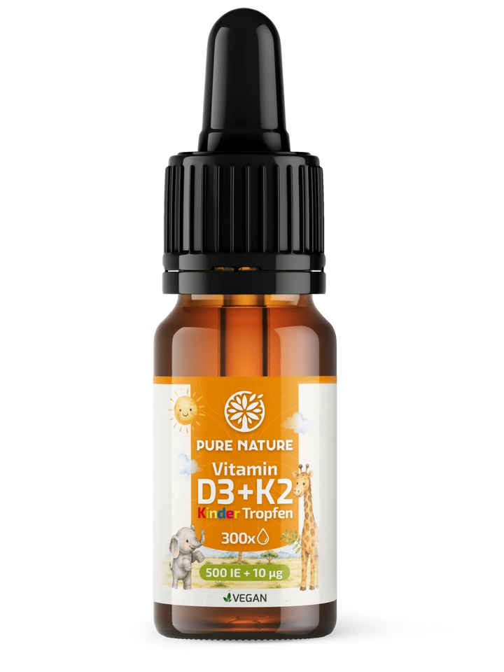 Kinder Vitamin D3 K2 Tropfen MCT-Öl 500 I.E.